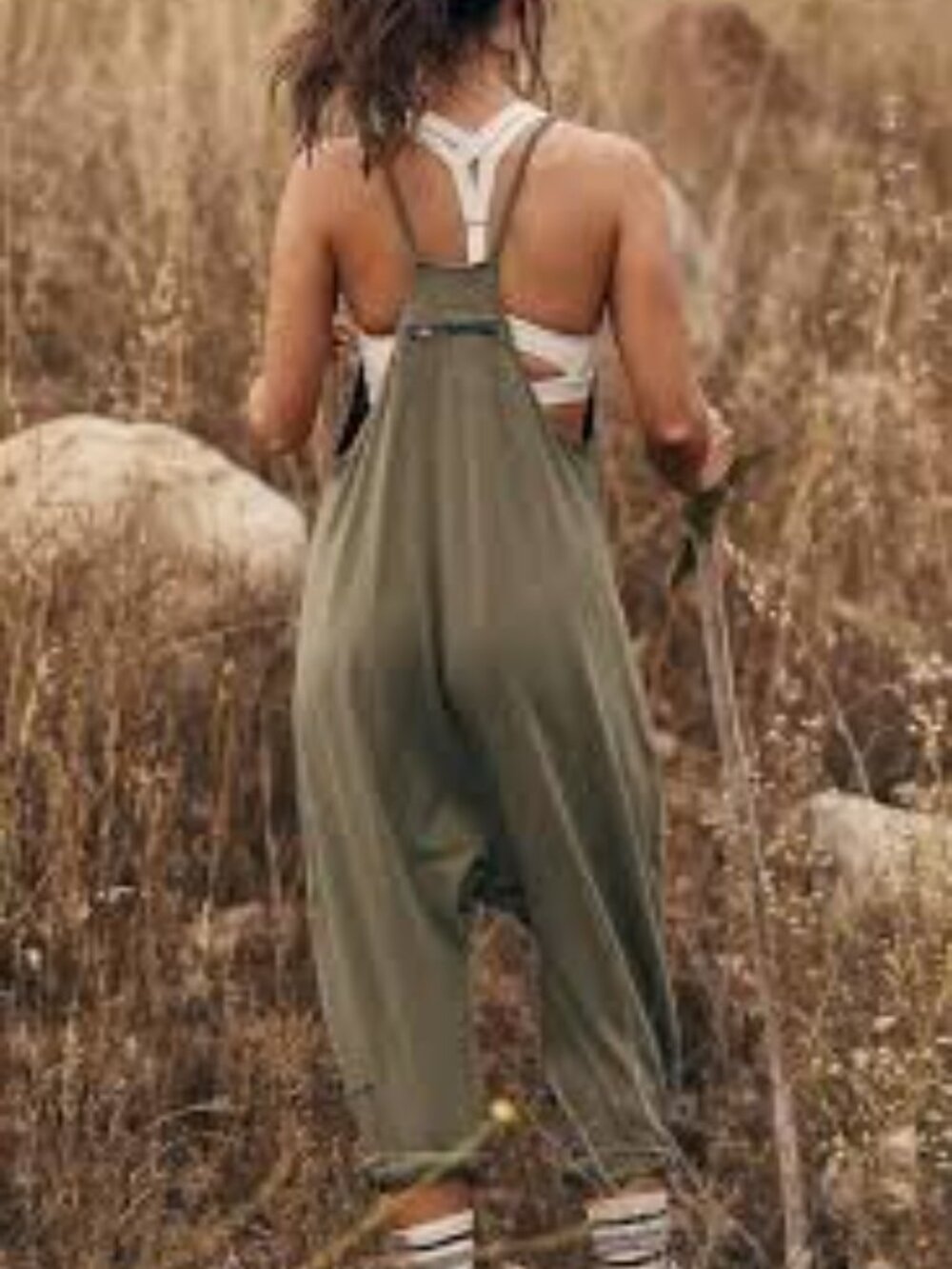 New: Oufeiya Spaghetti Strap Sleeveless Jumpsuit - Picture 8 of 13